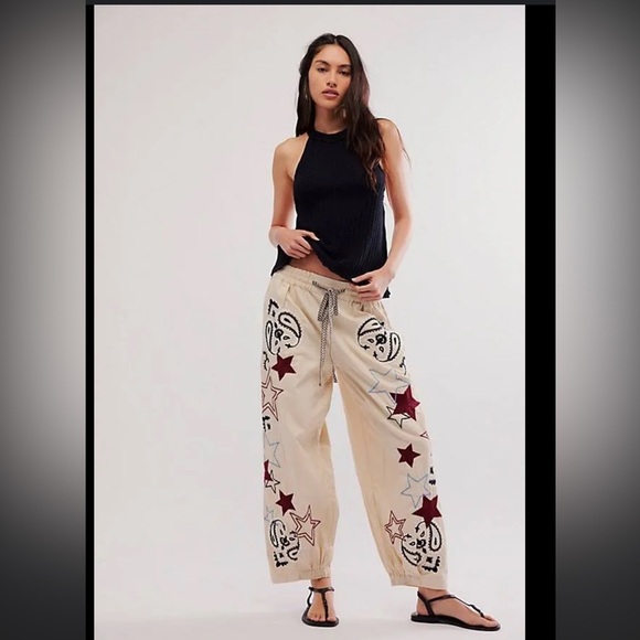 Free People Pants - Free People Aria Embroidered Pants